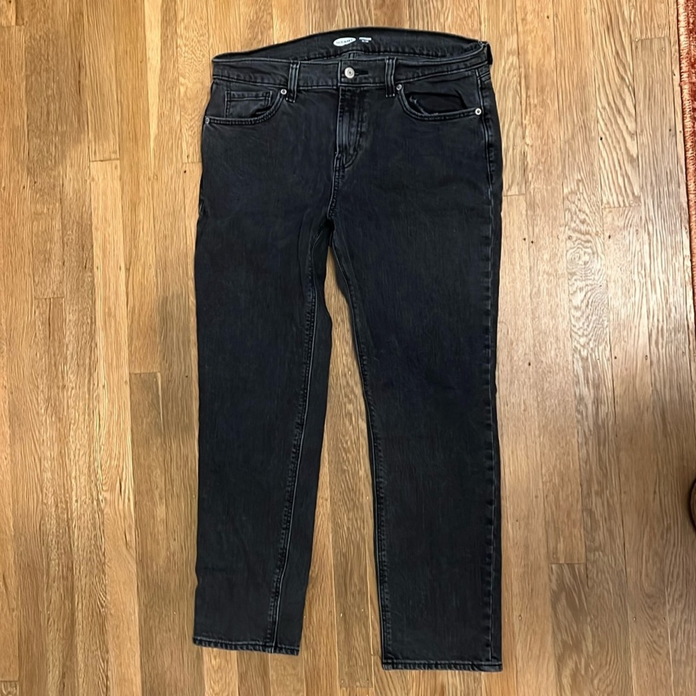 Dark gray/black boyfriend Jean, Old Navy, size 8, 25 inch inseam